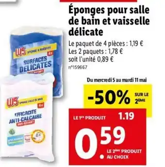 Lidl éponges pour salle de bain et vaisselle délicate ponges pour salle de bain et vaisselle délicate offre
