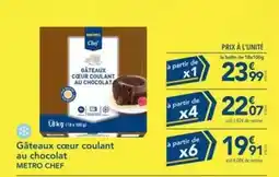 METRO Chef - gâteaux cœur coulant au chocolat offre