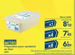 METRO Metro - preparation pour sandwich au thon offre