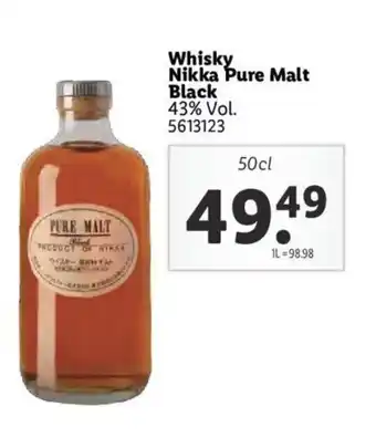 Lidl Whisky nikka pure malt black offre