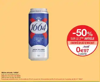 Monoprix 1664 Bière blonde offre
