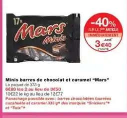 Monoprix MARS Minis barres de chocolat et caramel offre
