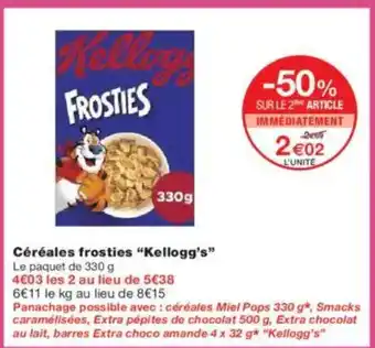 Monoprix KELLOGG'S Céréales frosties offre