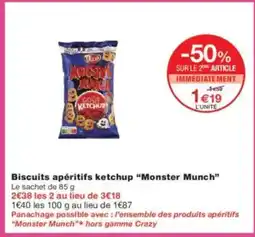 Monoprix MONSTER MUNCH Biscuits apéritifs ketchup offre