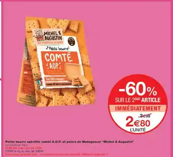 Monoprix MICHEL & AUGUSTIN Petits beurre apéritifs comté A.O.P. et poivre de Madagascar offre