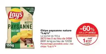 Monoprix LAY'S Chips paysanne nature offre