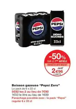 Monoprix PEPSI Boisson gazeuse Zero offre