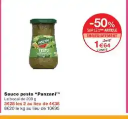 Monoprix PANZANI Sauce pesto offre