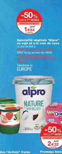Monoprix ALPRO Spécialité végétale au soja et à la noix de coco offre