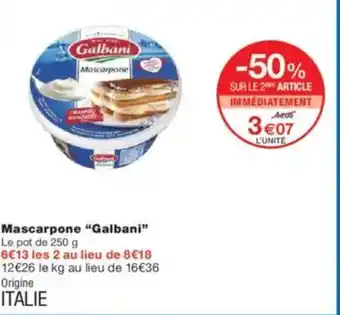 Monoprix GALBANI Mascarpone offre