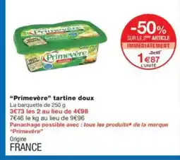 Monoprix PRIMÈVERE tartine doux offre