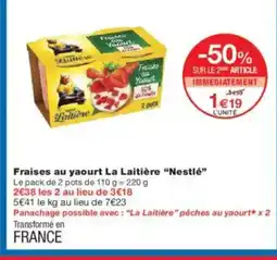 Monoprix NESTLÉ Fraises au yaourt La Laitière offre