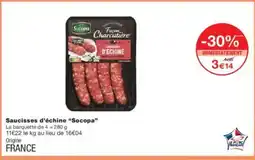 Monoprix SOCOPA Saucisses d'échine offre