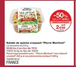 Monoprix PIERRE MARTINET Salade de quinoa croquant offre