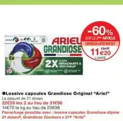 Monoprix ARIEL Lessive capsules Grandiose Original offre