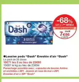 Monoprix DASH Lessive pods Envolée d'air offre