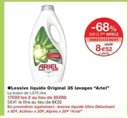 Monoprix ARIEL Lessive liquide Original 35 lavages offre