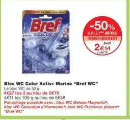 Monoprix BREF WC Bloc WC Color Activ+ Marine offre