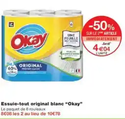 Monoprix OKAY Essuie-tout original blanc offre