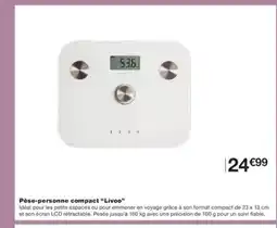 Monoprix LIVOO Pèse-personne compact offre