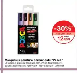 Monoprix POSCA Marqueurs peinture permanents offre