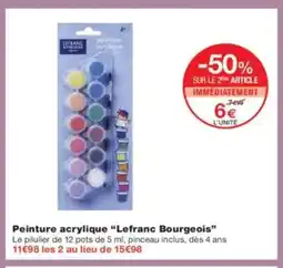 Monoprix LEFRANC BOURGEOIS Peinture acrylique offre