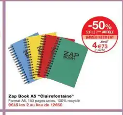 Monoprix CLAIREFONTAINE Zap Book A5 offre