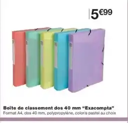 Monoprix EXACOMPTA Boîte de classement dos 40 mm offre