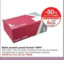 Monoprix GPV Boîte postale grand format offre