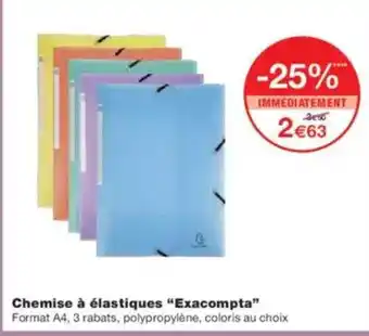 Monoprix EXACOMPTA Chemise à élastiques offre