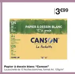 Monoprix CANSON Papier à dessin blanc offre