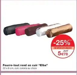 Monoprix ELB Fourre-tout rond en cuir offre