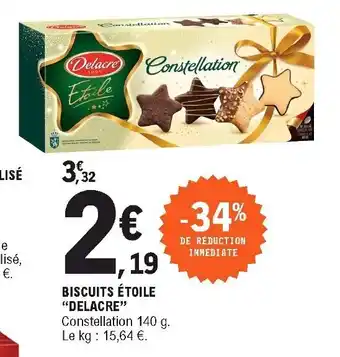 Biscuit étoile "delacre"