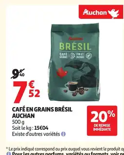Auchan AUCHAN Café en grains brésil offre