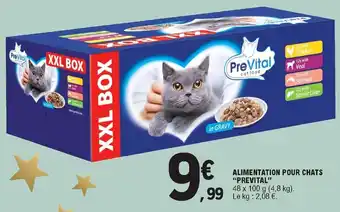 E.Leclerc Alimentation pour chats "prevital" offre