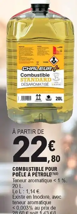 E.Leclerc Combustible pour poêle à pétrol offre