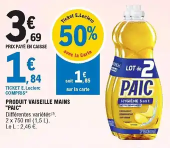 Produit vaiseille mains "paic"