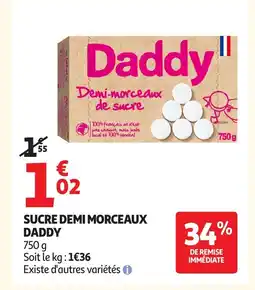 Auchan DADDY Sucre demi morceaux offre