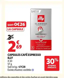 Auchan ILLY Capsules café espresso offre