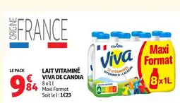 Auchan Lait vitaminé viva de candia offre