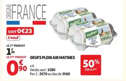 Auchan Oeufs plein air matines offre