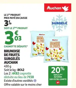 Auchan AUCHAN Brunoise de fruits surgelés offre