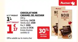 Auchan AUCHAN Chocolat noir caramel sel offre