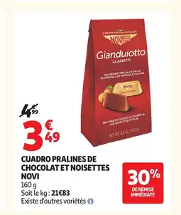 Auchan NOVI Cuadro pralines de chocolat et noisettes offre