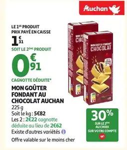 Auchan AUCHAN Mon gouter fondant au chocolat offre