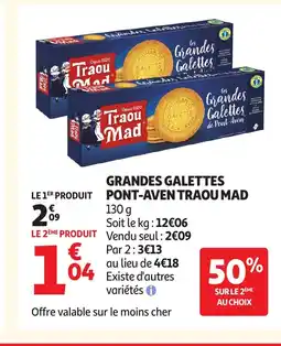 Auchan TRAOU MAD Grandes galettespont-aven offre