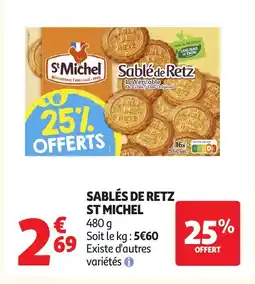 Auchan ST MICHEL Sablés de retz offre
