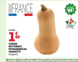 Auchan Courge butternut, potimarron ou spaghetti offre