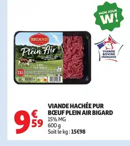 Auchan BIGARD Viande hachée pur boeuf plein air offre