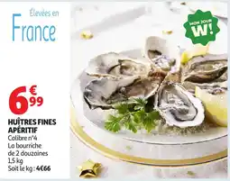 Auchan Huîtres fines apéritif offre